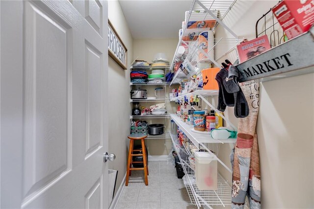 view of pantry