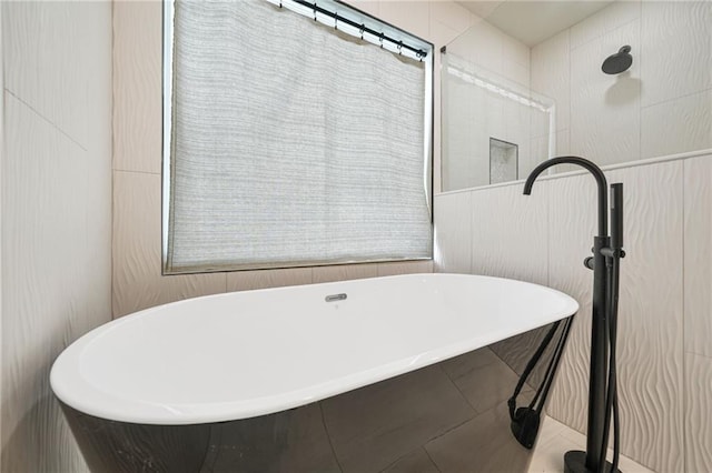 2357 Lynn Iris Dr, Decatur, GA 30032 - bathroom with a freestanding tub and tiled shower