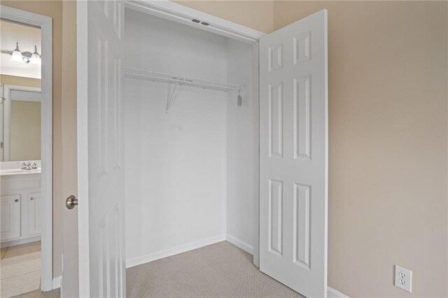 closet with sink