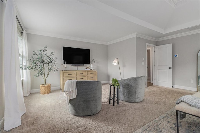 1865 Henley Way, Alpharetta, GA 30009 - living room with carpet floors, crown molding, and baseboards