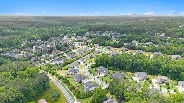 1865 Henley Way, Alpharetta, GA 30009 - aerial overview of property's location with a heavily wooded area and nearby suburban area