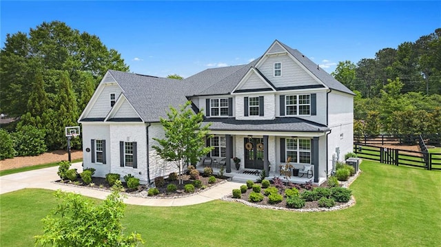 1865 Henley Way, Alpharetta, GA 30009 - view of front of home with french doors, a porch, and stucco siding