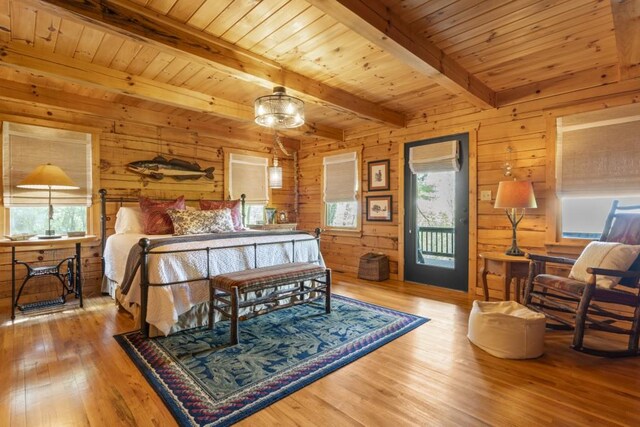 852 Black Bear Den Rd, Clayton, GA 30525 - bathroom with wood walls and wood ceiling