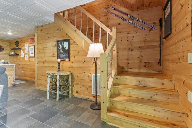 852 Black Bear Den Rd, Clayton, GA 30525 - game room featuring an ornate ceiling, recessed lighting, and wood walls