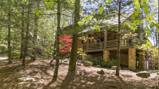 852 Black Bear Den Rd, Clayton, GA 30525 - deck featuring grilling area and french doors