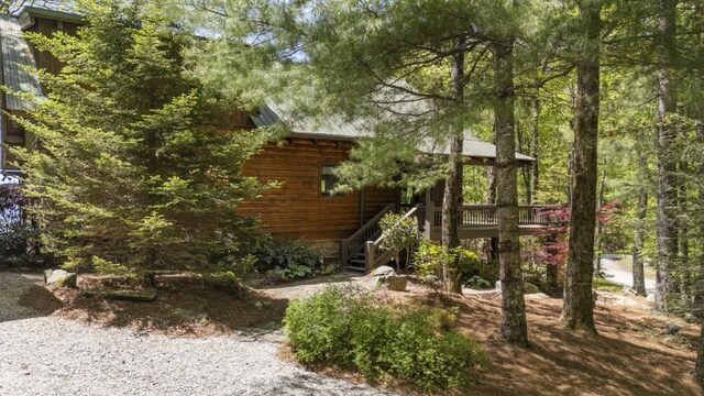 852 Black Bear Den Rd, Clayton, GA 30525 - drone / aerial view with a wooded view