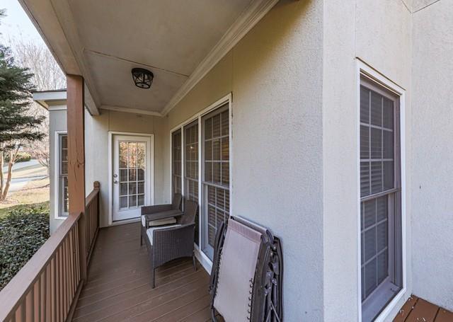 wooden deck with outdoor lounge area
