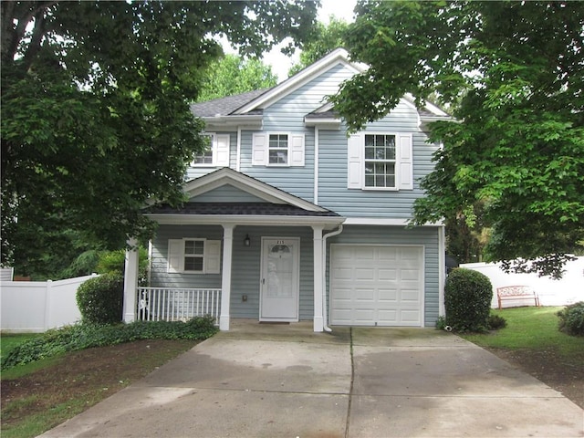 215 Silver Spring St, Dallas, GA 30157 - view of front of property with an attached garage, covered porch, and driveway