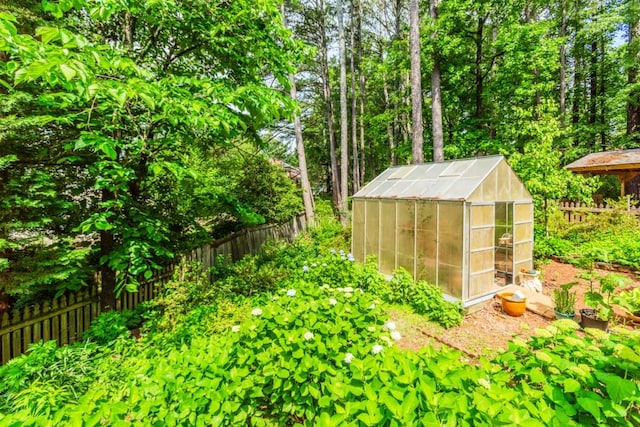 529 Arnold Rd, Lawrenceville, GA 30044 - view of greenhouse featuring a fenced backyard