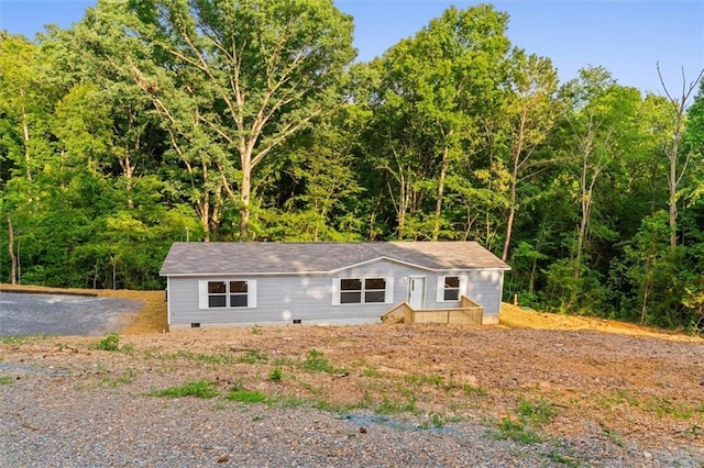 211 Fire Tower Rd NE, Calhoun, GA 30701 - ranch-style home with crawl space and a wooded view