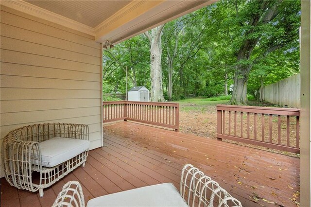 1735 Jobeth Ave SE, Atlanta, GA 30316 - deck featuring a storage shed