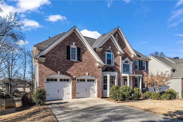 view of property with a garage