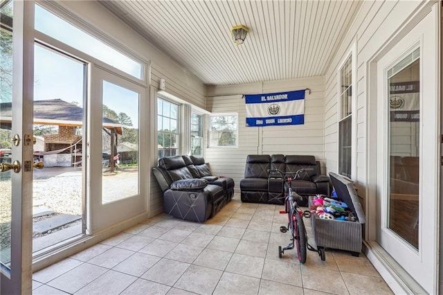 view of sunroom