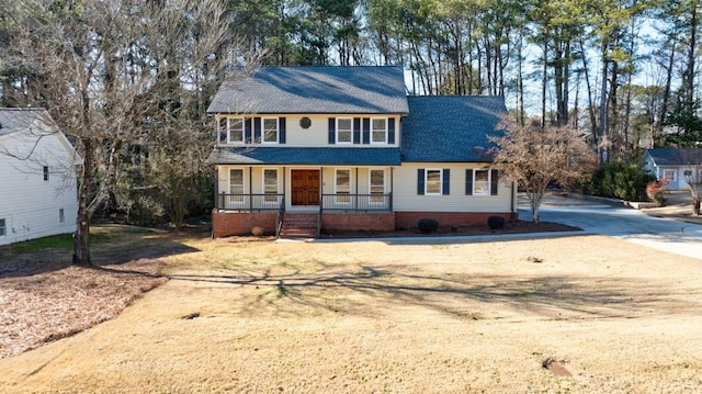 view of front of house with covered porch