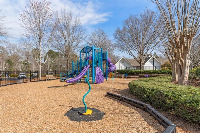 community playground with fence