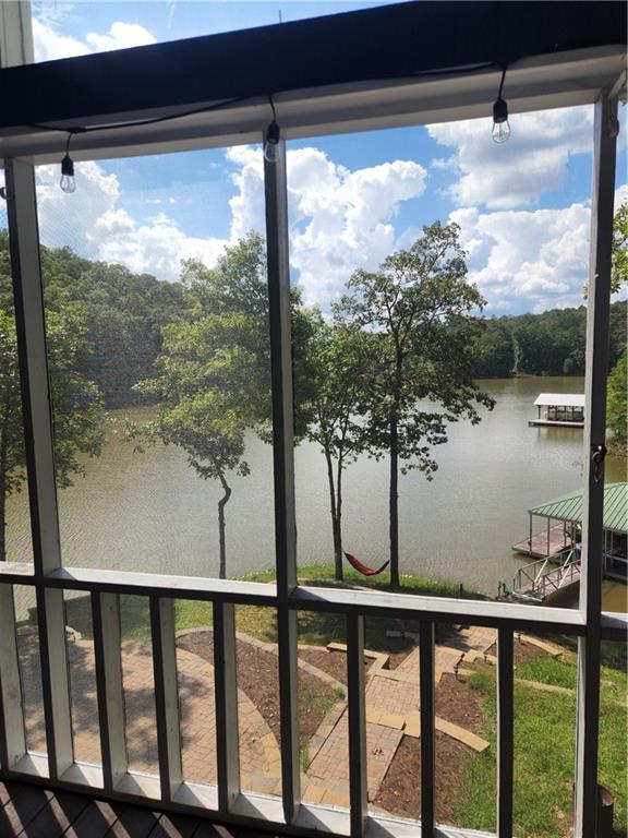 view of water feature featuring a boat dock