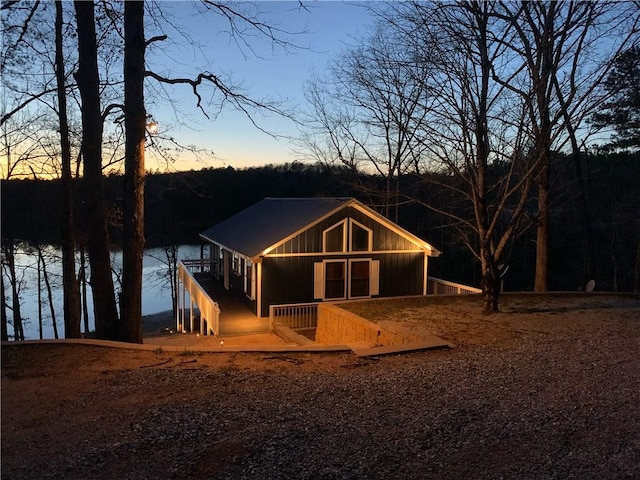 exterior space with covered porch