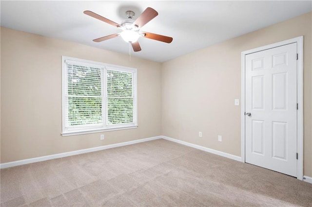 4957 Day Lily Way NW, Acworth, GA 30102 - empty room featuring a ceiling fan, light carpet, and baseboards