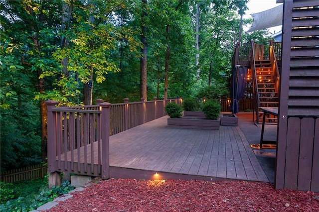 4957 Day Lily Way NW, Acworth, GA 30102 - wooden terrace with stairway