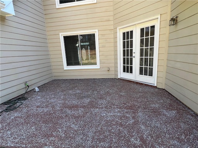 view of patio with french doors