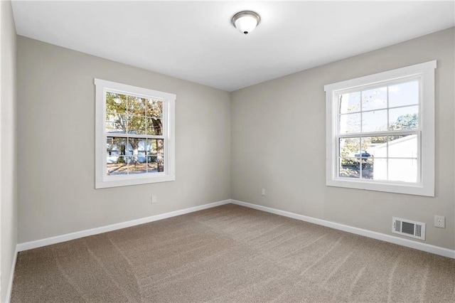 view of carpeted empty room