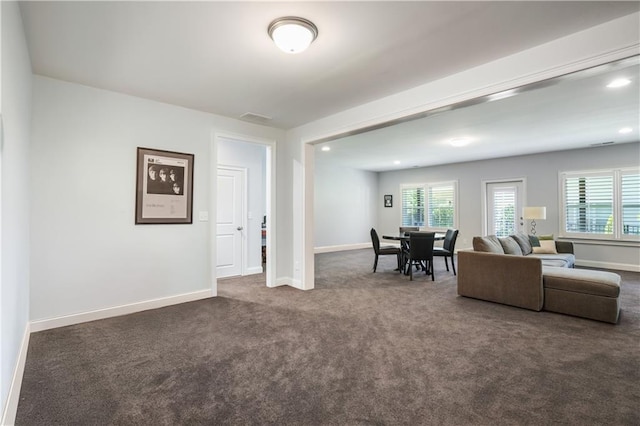 view of carpeted living room