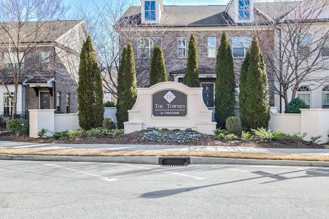 view of community sign