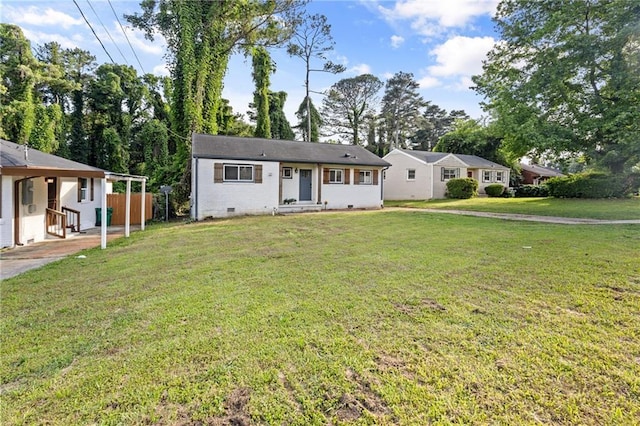 2677 Tilson Rd, Decatur, GA 30032 - ranch-style house featuring entry steps, crawl space, and a front lawn