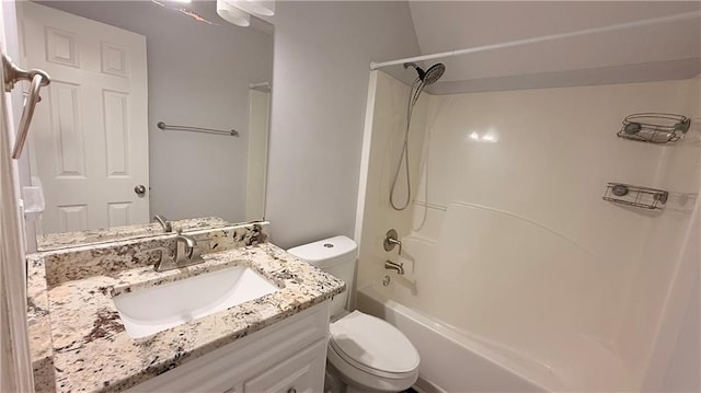 446 Russell Cemetery Rd, Winder, GA 30680 - full bathroom featuring toilet, vanity, and washtub / shower combination
