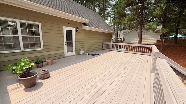 446 Russell Cemetery Rd, Winder, GA 30680 - view of wooden deck