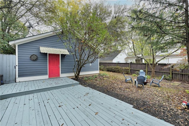 view of wooden deck