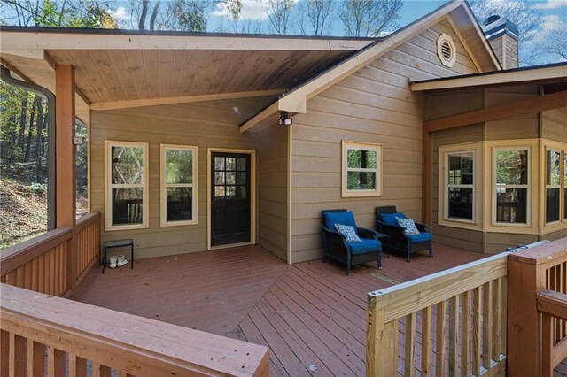 view of wooden deck