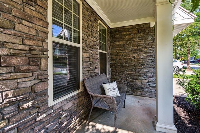 view of patio with covered porch