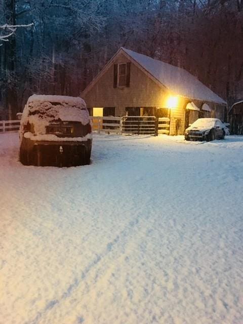 view of front of property with fence