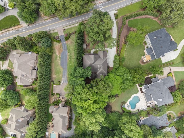 3809 Wieuca Rd NE, Atlanta, GA 30342 - aerial view of property and surrounding area with nearby suburban area and a pool area