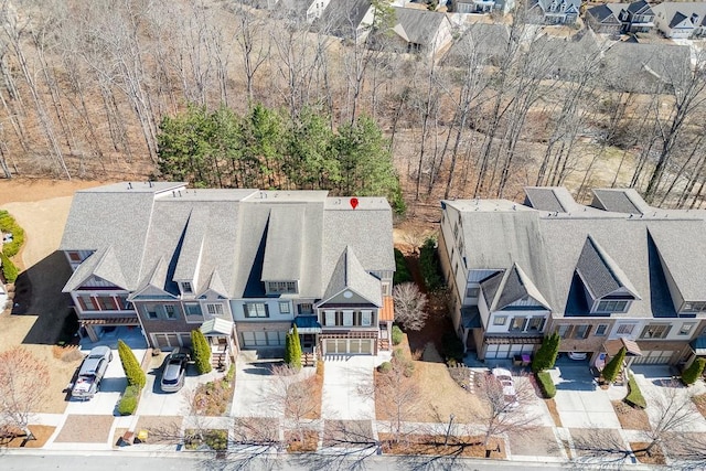 drone / aerial view with a residential view