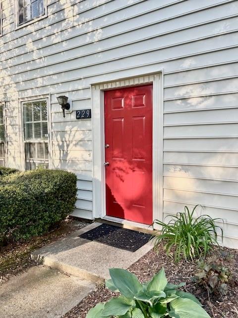 view of doorway to property