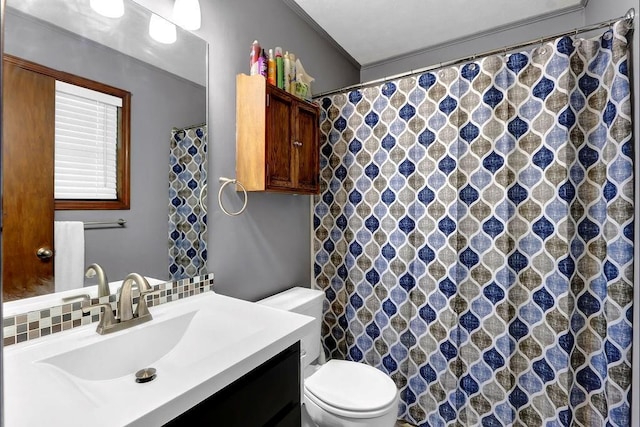 3491 Birchwood Trl, Snellville, GA 30078 - bathroom with vanity and backsplash
