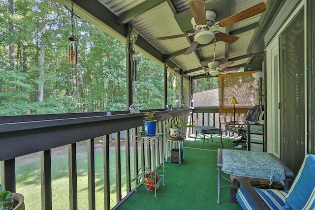 3491 Birchwood Trl, Snellville, GA 30078 - sunroom featuring ceiling fan