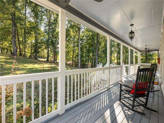 view of sunroom