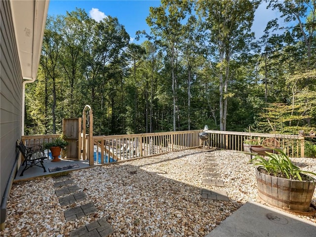 view of patio with a deck