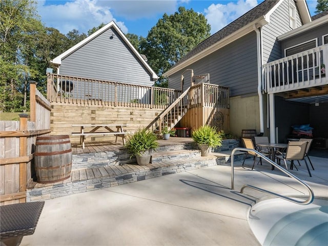 view of patio / terrace with a wooden deck