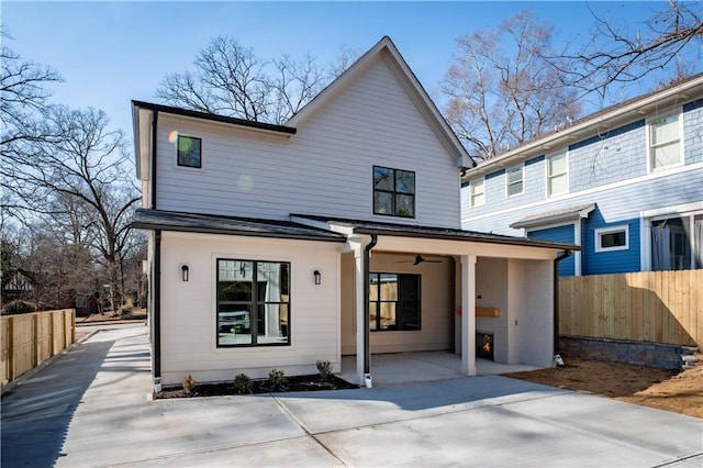 back of house with a patio area