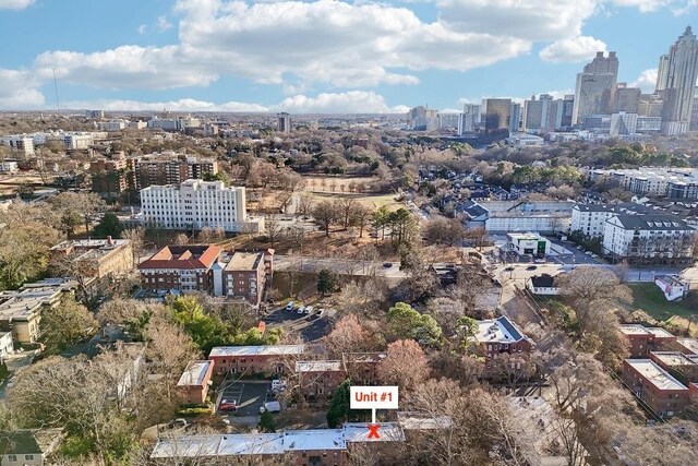 aerial view featuring a view of city