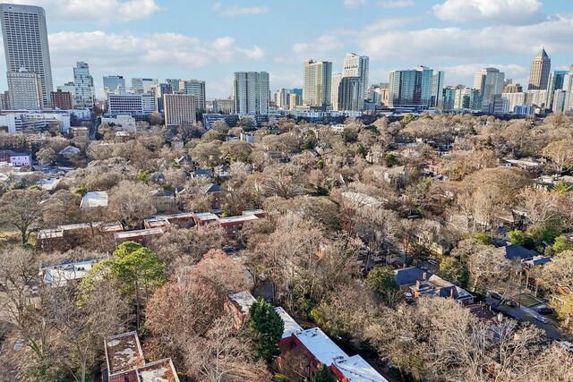 drone / aerial view featuring a view of city