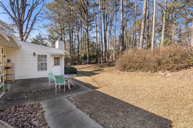 view of yard with a patio