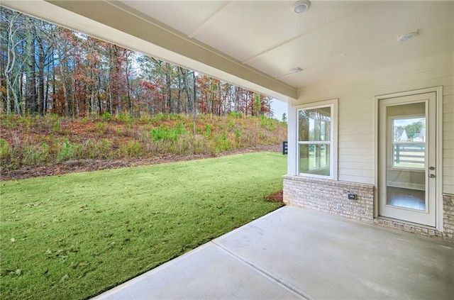 view of yard featuring a patio area