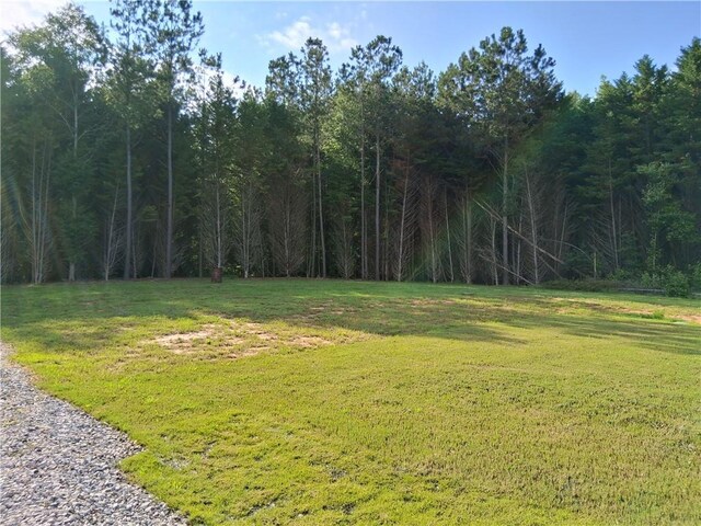 2647 Old Snapping Shoals Rd, Mcdonough, GA 30252 - view of grassy yard with a wooded view