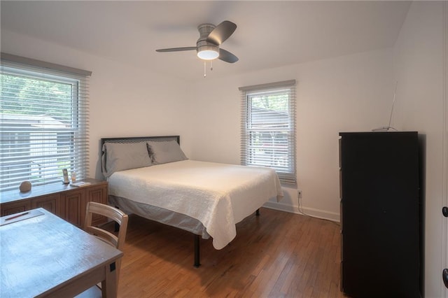 67 Dixie Park Rd, Rome, GA 30165 - bedroom featuring wood finished floors, multiple windows, and a ceiling fan