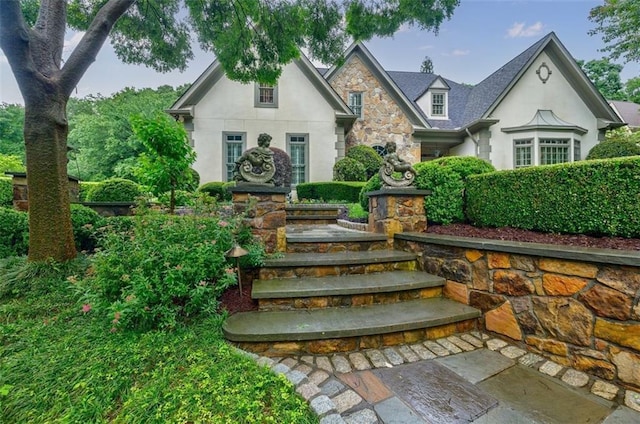 5318 Brooke Farm Dr, Dunwoody, GA 30338 - view of front of house featuring stucco siding and stone siding